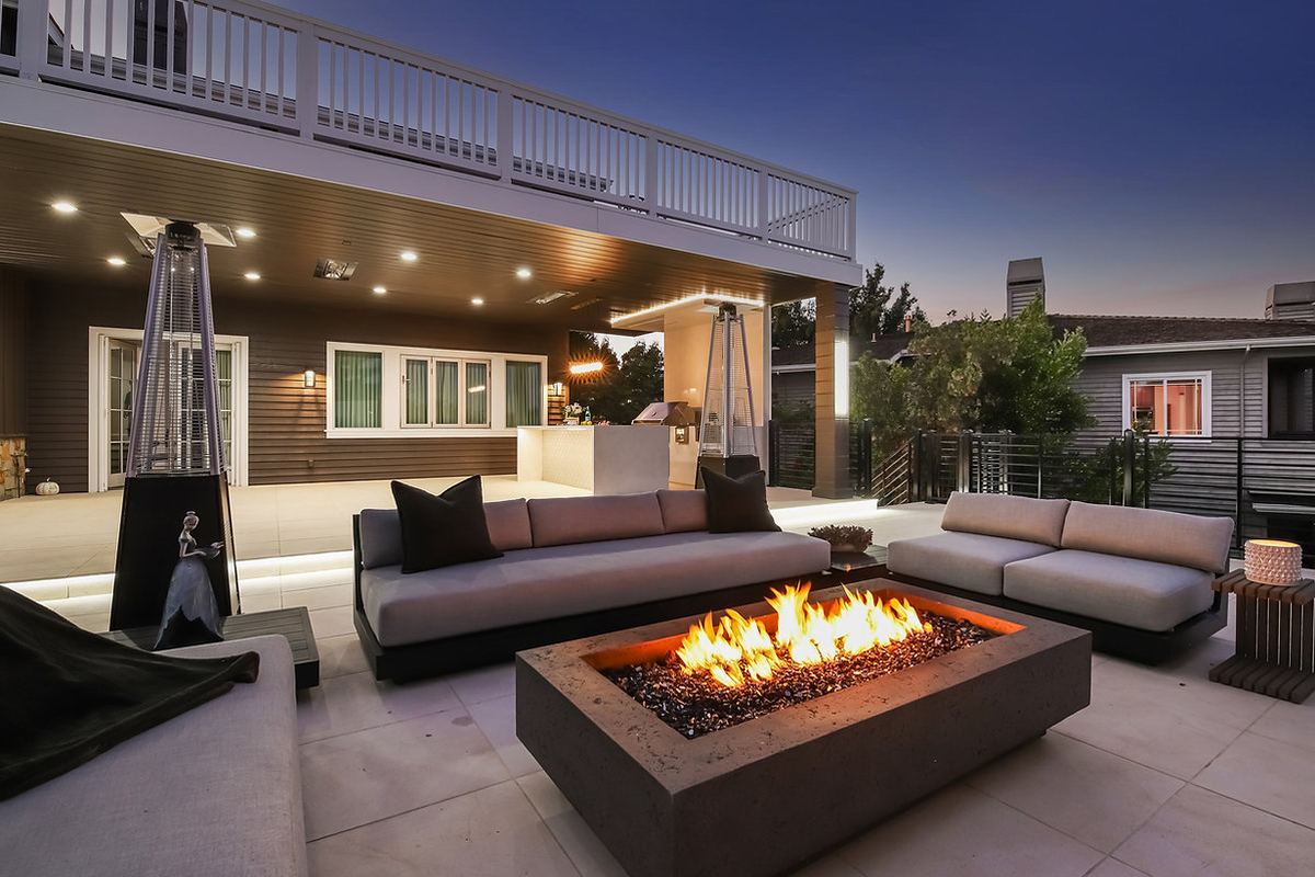 An outdoor living space by Mondolfo Interior Design